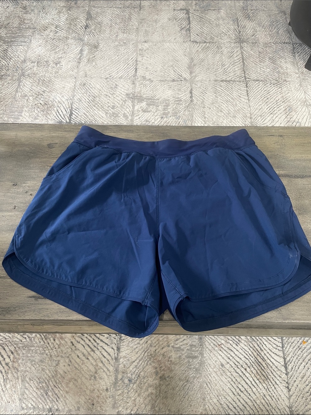 Lands' End Navy Athletic Running Shorts